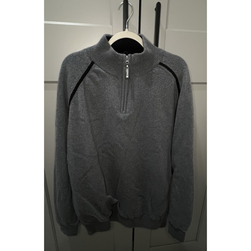 Sunice Lambswool 1/4 Zip Sweater Men's XL Lined For Warmth With Polyester